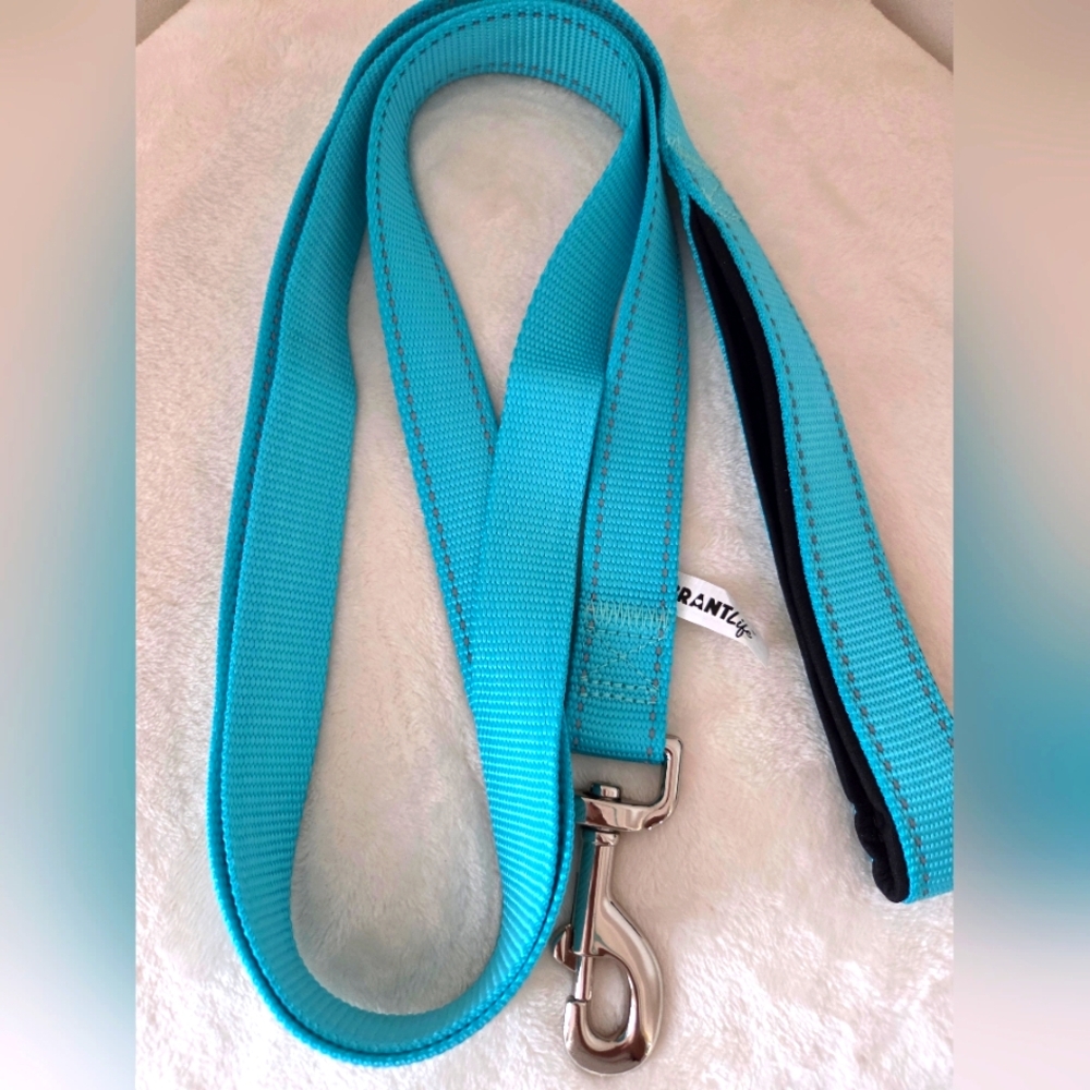 VIBRANT LIFE Reflective 6 feet Dog Leash Turquoise Teal with Metal Clip NWOT